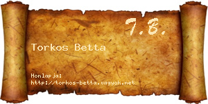 Torkos Betta névjegykártya